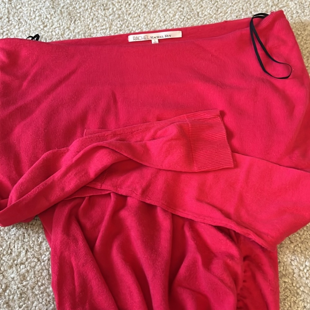 🌺RACHEL Rachel Roy 🌺Pink  Ruched Off-Shoulder Bodycon Dress - Picture 16 of 17